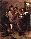 Adriaen Brouwer Canvas Paintings - Smoking Men